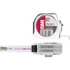 BMI 474841221 Pocket Tape with Clip and mm Graduation, Chrome/Silver,