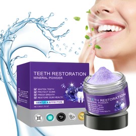 Teeth Restoration Mineral Powder, Mineral Tooth Powder, Tooth Restoration, Whitening Natural Teeth Restoration Powder, Effective in Strengthening Teeth and Gums, Freshen Breath(50g/1.76 oz)