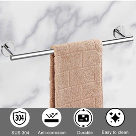 Cilee 8 Piece Polished Chrome Bathroom Hardware Set, 24inch Bathroom Towel bar+Towel Ring+Toilet Paper Holder+ Robe Towel Hook, SUS304 Stainless Steel Bathroom Accessory Set