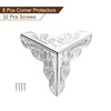 sourcing map 25x25x25mm Metal Box Corner Protectors Edge Guard Iron