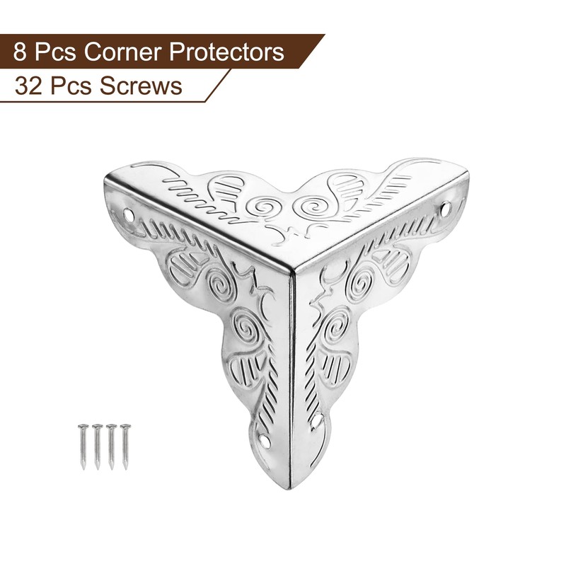 sourcing map 25x25x25mm Metal Box Corner Protectors Edge Guard Iron