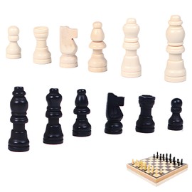 LHLZNB Premium Wooden Chess Set with- Perfect for Kids & Adults - Includes Chess and Draughts Board Game - Ideal for Travel & Home - Chess Set for Sale (Chess 2 inches)