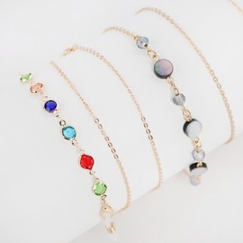 Premium Point Chain Mask Strap (7 Designs) - Convertible Eyeglass Holder Eyeglass Holder Black Gold Point 4ea