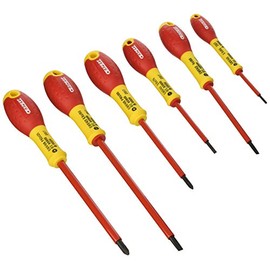 Britool E160910B Insulated PH and Slotted Screwdriver Set, 1.8cm x 3.6cm x 1cm, 6 Pcs