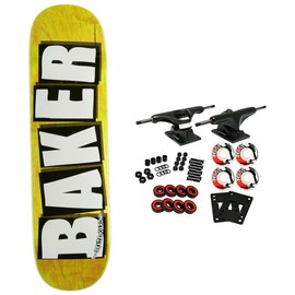 Baker Skateboard Complete Logo Veneers B2 Yellow 8.25" x 32.25"