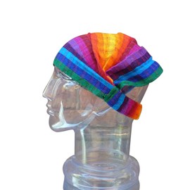Inspirit Arts XL Size Extra Loose Headband Handwoven No-Slip Rainbow