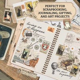 78 Pcs Tarot Vintage Stickers Set Vintage Stickers for Journaling（Vinyl） Vintage Craft Sticker丨Sticker Retro Set for Scrapbooking Accessories, Bullet Journaling, Guitar, Handicrafts, Etc