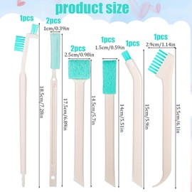8 Pcs Small Cleaning Brushes for Tight Spaces, Multi-Purpose Tiny Cleaning Brush Crevice Tiny Cleanings Brush Set for Door Window Track Faucet Tight Spaces