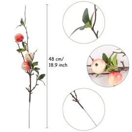 Gresorth Mini Apple Decoration Realistic Artificial Fake Plant Bouquet Plastic Vivid Pink Fruit Imitation Christmas Thanksgiving Model 5pcs