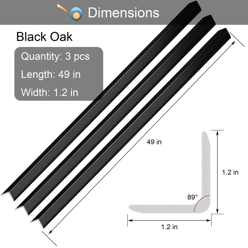 3 PCS 49" Wall Corner Protector Trim Borders for Wall