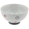 Saikai Pottery 74067 Arita Ware Rice Bowl, Medium, Gray Polka