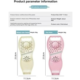 5 in 1 Stainless Steel&Plastic Vegetable Peeler,Garlic Press,Egg Slicer Parser,Potato Slicer Peeler,Lemon Squeezer&Citrus juicer,Potato Grater,Pratic Multipurpose,Kitchen Tools&Utensil