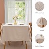 ATsense Tablecloth Beige Linen Look 100% Washed Cotton Square Tablecloth