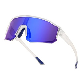 FEISEDY B0213 Sports Sunglasses Polarised Men Women Cycling Glasses Teenagers Sports Glasses Mirrored for MTB Cycling Baseball with UV400 Protection & TR90 Frame