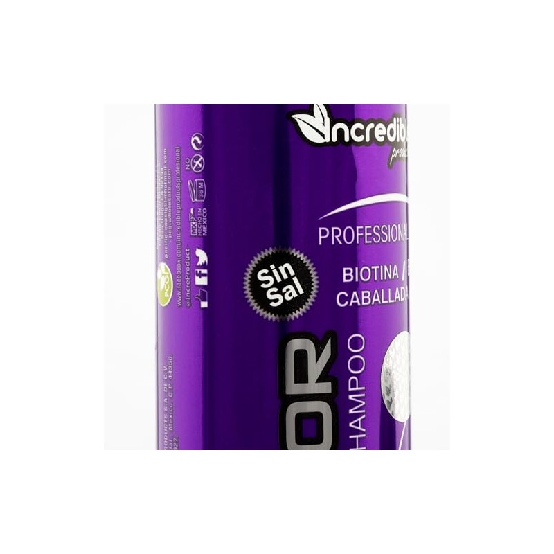 Shampoo Matizador Morado Con Biotina Sin Sal Platinado 500ml