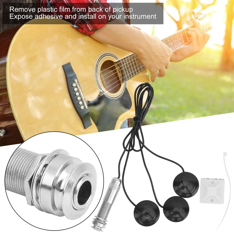 Guitar Piezo Pickup End Button Transducer for Acoustic Guitar Violin