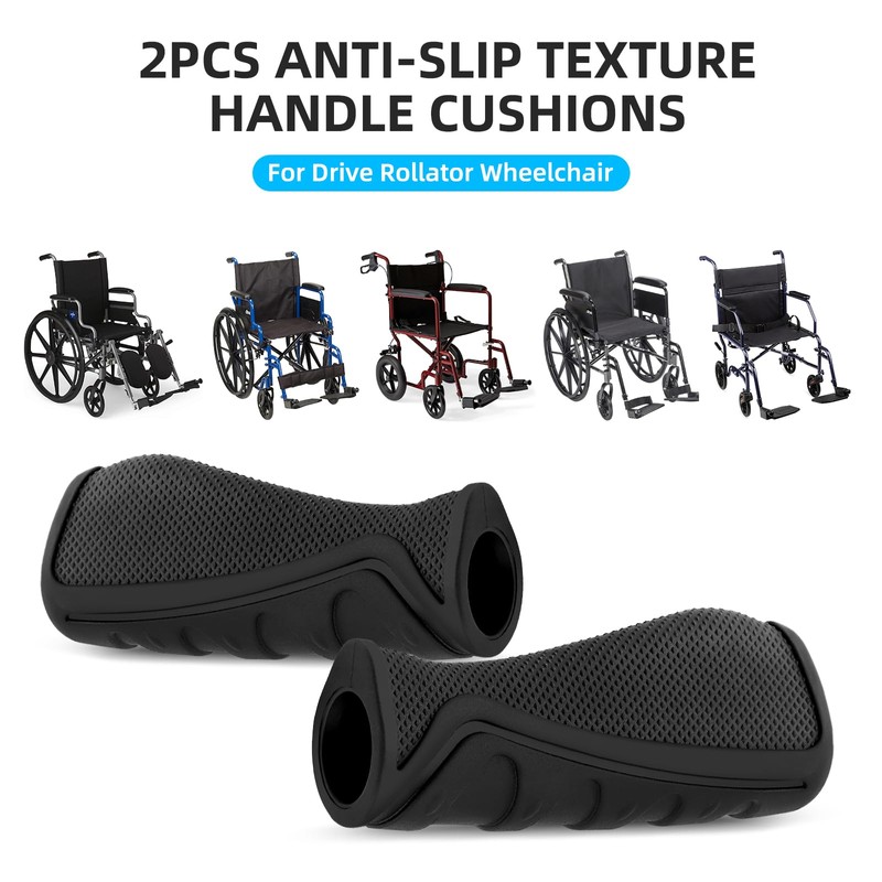 YIBEICO Handle Grip Replacement Parts for Drive Wheelchair, Anti-Slip Hand