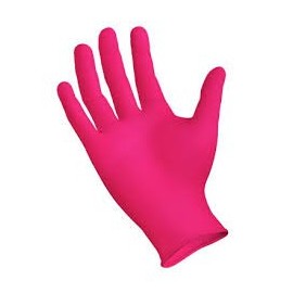 Rose Nitrile Lined with Lanolin & Vit E-(Pack of 3)-Size MED 200 per box