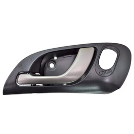 PT Auto Warehouse AC-2101RA-FL - Interior Inner Inside Door Handle, Silver Lever with Black Housing - Front Left Driver Side
