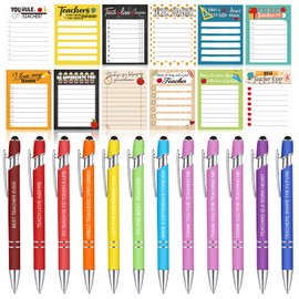 24 Pcs Teacher Notepad Teacher Appreciation Pen 3 x 4 Inch Lined Notepads Teacher to Do List Teacher Appreciation Gift for School Supplies (Teacher)