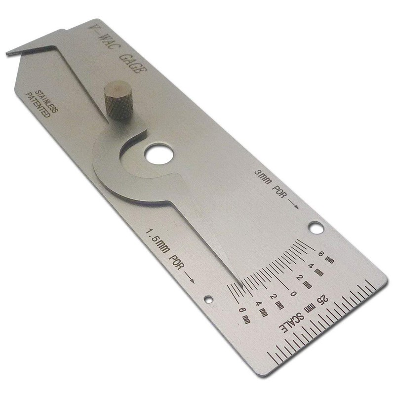 V-WAC Gauge - Medidor de soldadura individual de acero inoxidable