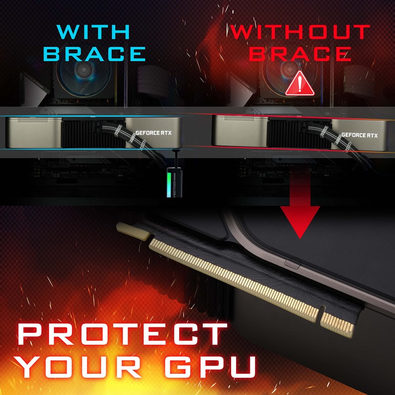 EZDIY-FAB GPU Support Bracket,5V 3PIN ARGB Graphics Card GPU Brace