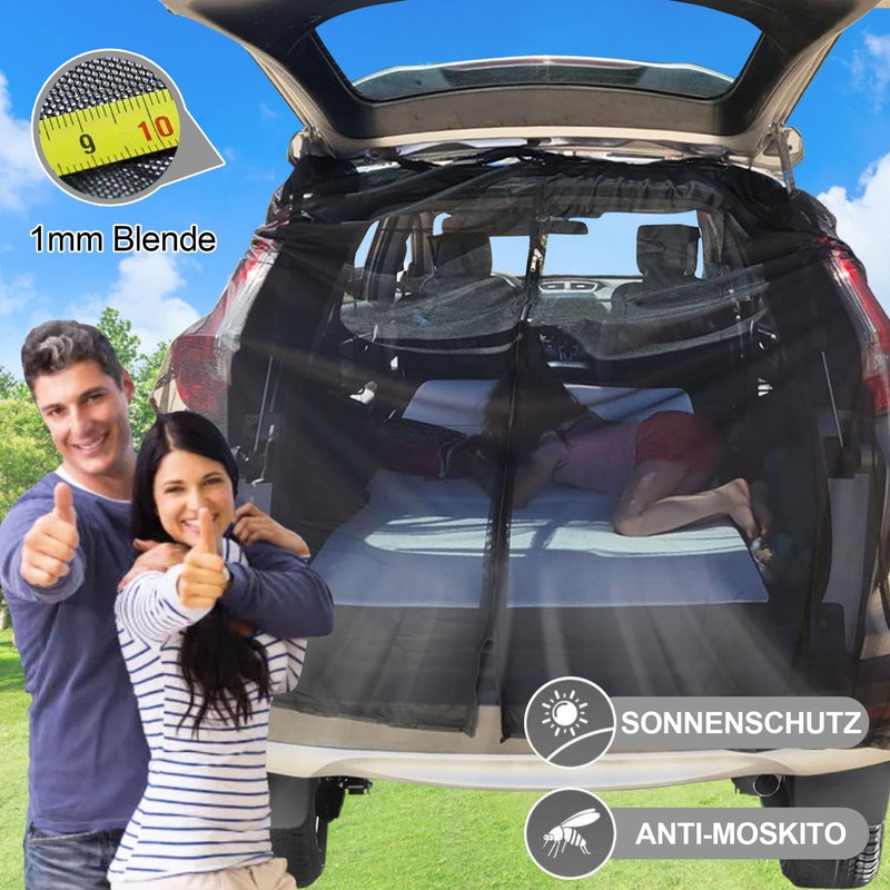 TZEKING Tailgate Mosquito Net, Wing Door Boot Cover, Sun Protection,