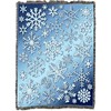Snowflakes - Cotton Woven Blanket Throw - Made in The
