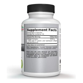 Milamiamor Pptidos Colgeno Hidrolizado 3000mg 120caps Sfn Sin Sabor                                                                                   