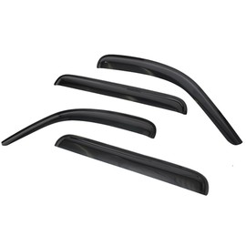 Window Visor Compatible With 2008-2014 Jeep Liberty, 4Dr Window Visor Smoke Slim Style Sun Guard 4PC by IKON MOTORSPORTS, 2009 2010 2011 2012 2013