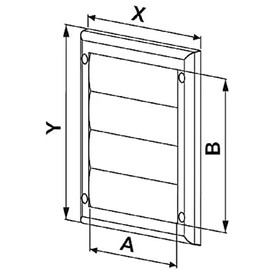 Boomerangg Wall Gravity Flaps Ducting Ventilation Cover Extractor Fan Air Vent Grill Back Draft Flap Shutter Flat on The Back