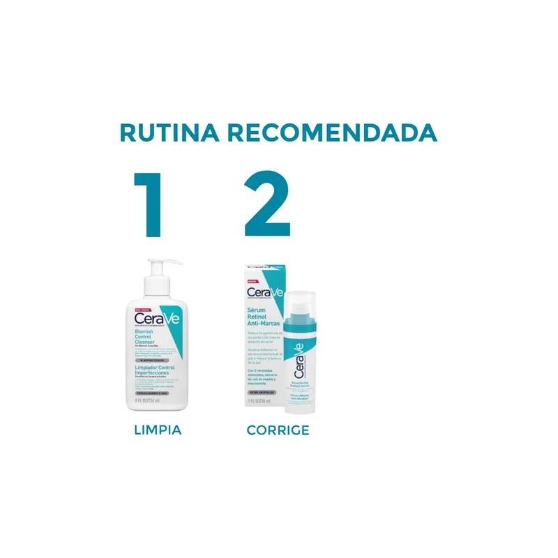 Cerave Kit Limpiador Y Serum Retinol Control Marcas Por Acne