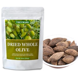 100% Natural Dried Whole Olives, 8.0oz(226.0g), Premium Dried Olives Fruit, Sun Dried, No Additives