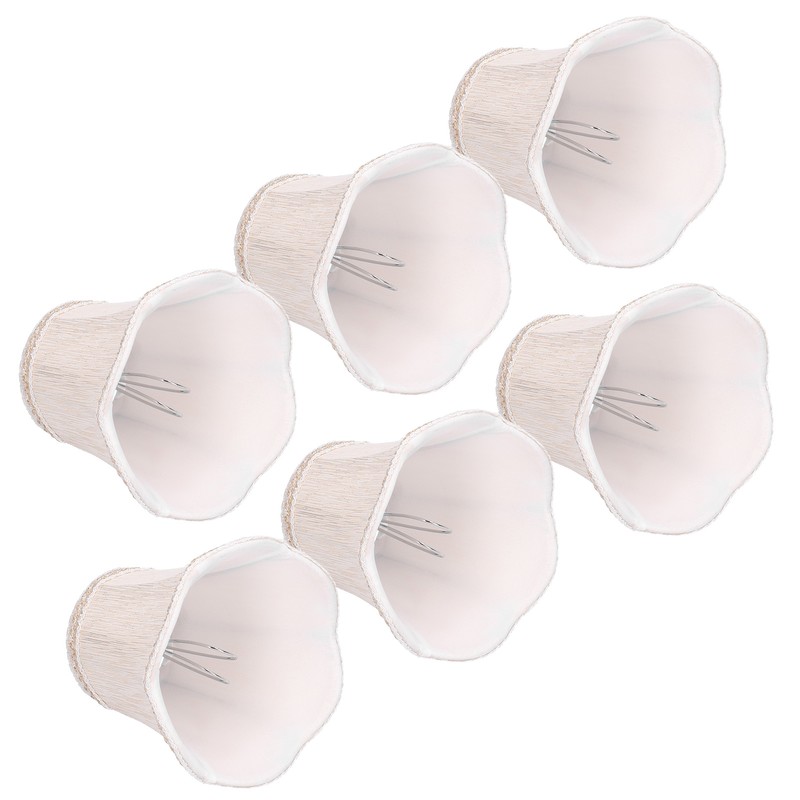 6Pcs European Style Lampshade Cloth Lamp Shade Chandelier Wall Light