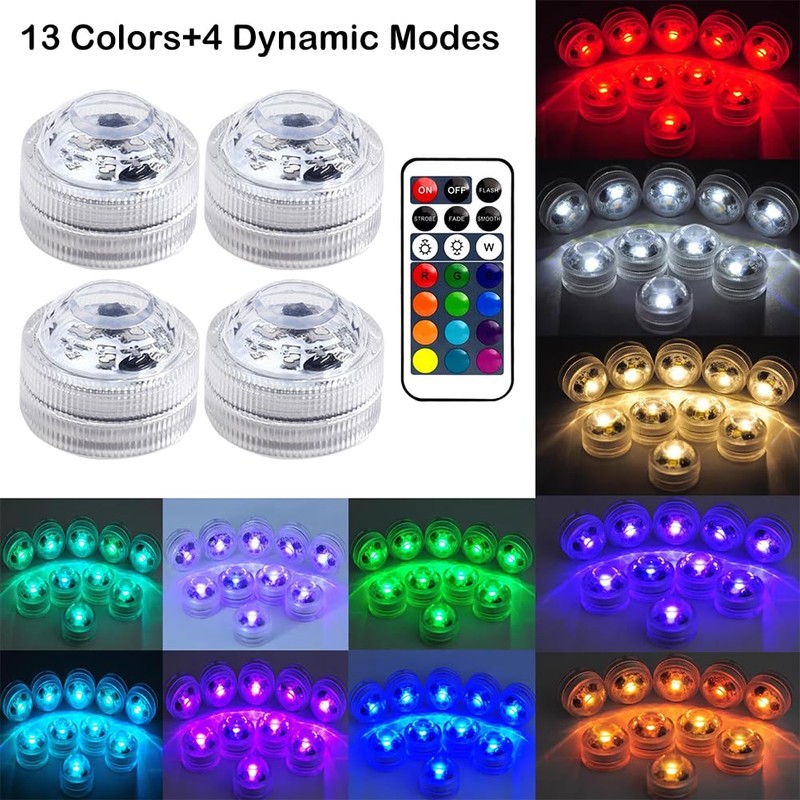 Doukesh Mini Underwater LED Light with Remote Control, Underwater Light,