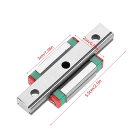Mini Linear Guide LML9B Miniature Linear Rail 9 mm Width + Slide Block Linear Rail Guide (55 mm)