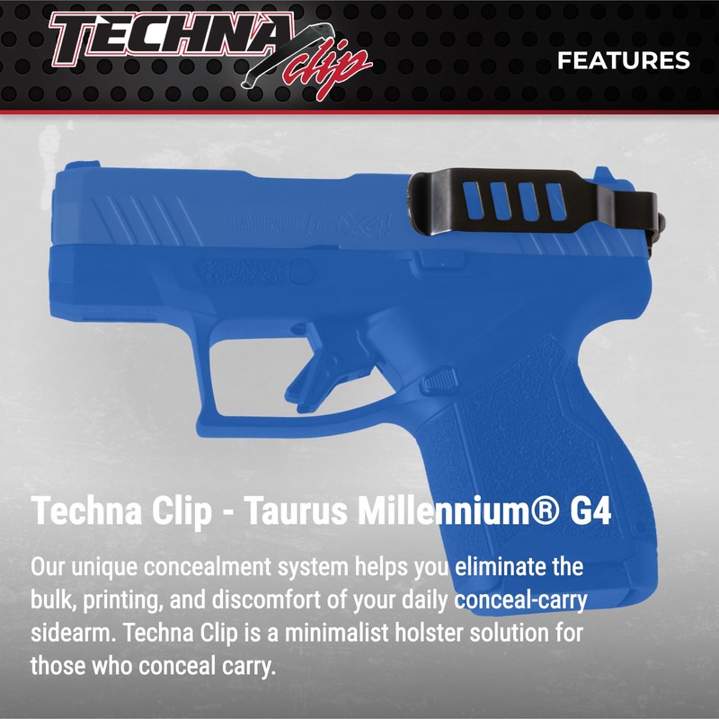Techna Clip Concealment System for Taurus GX4 9mm Luger Pistols