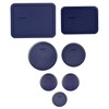 Pyrex (1) 7211-PC, (1) 7210-PC, (1) 7402-PC, (1) 7201-PC, (2)