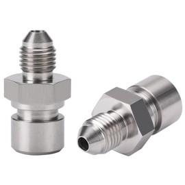 Podavelle 4AN Male to M10x1.0 Metric Inverted Flare Female Brake Line Adapter Fitting Stainless Steel 2PCS