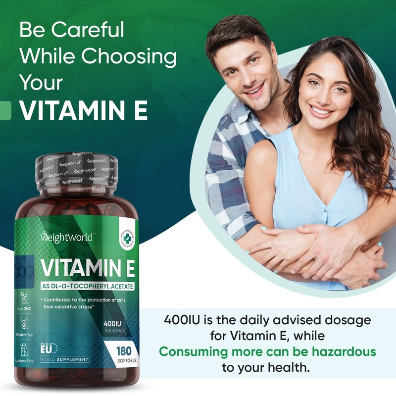 Vitamin E Capsules Softgels 400IU (Advised Intake) - 6 Month