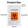Klmnop 150Pcs Biohazard Specimen Bags, 6x9.8in with Biohazard Logo Printing,
