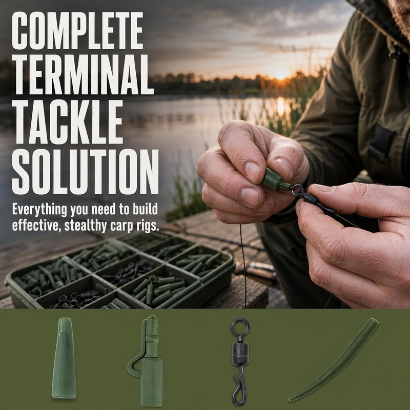 Carp Fishing Tackle Accessories Kit - Safety Lead Clips Action