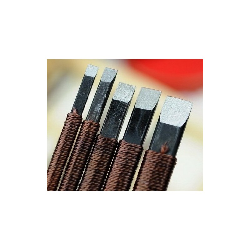 The 匠！ 石彫 専用 彫刻刀 篆刻刀 鉄筆 印刀 10本セット 印章