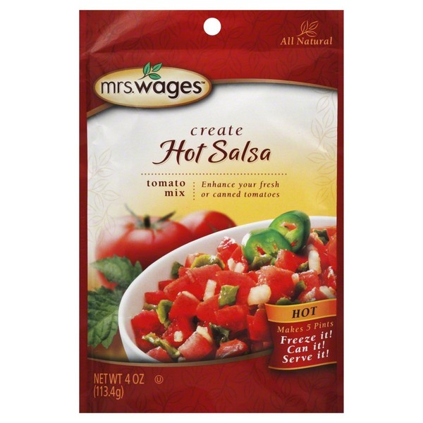 Mrs. Wages Salsa Mix Hot 4.0 OZ(Pack of 2)