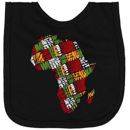 inktastic Black History Month Africa in Handmade Textile Fabric Newborn Bib Black 3a341
