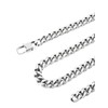 Inscca Men's Silver Necklaces for Men Stainless Steel Cuban Chain
