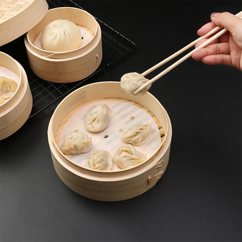 fyetemon Chinese Seiro Cooking Paper, Disposable Steaming Basket Sheet, Perfect