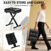 Keyboard Bench Adjustable Piano Stool - Extra Comfortable Piano Bench