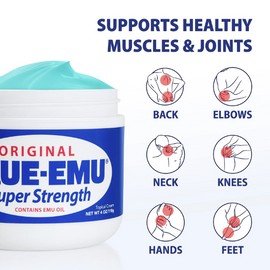 Blue Emu Original Super Strength Cream 4oz Odor Free Joint Muscle Relief 893494519185