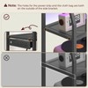 MAHANCRIS Game Console Shelf, Gaming Console Stand with Outlet &